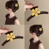 The little yellow flower in the story ~ Retro five-petal flower large Grabber, high-quality shark clip, hairpin 2026 details Picture